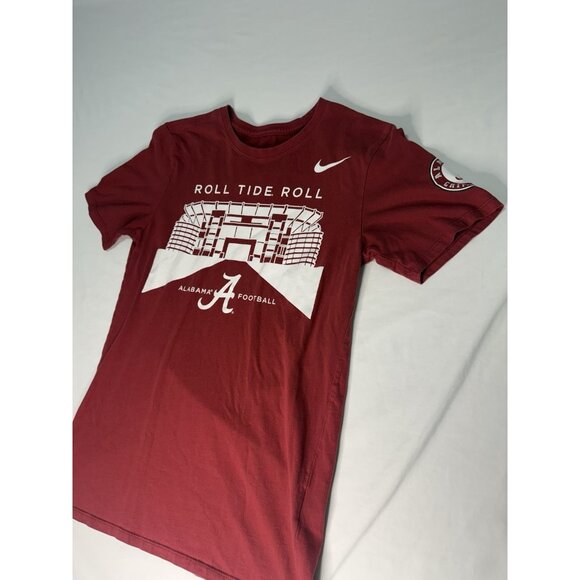 Nike Alabama Crimson Tide NCAA Football Athletic Cut Tee Shirt SMALL - Picture 3 of 7